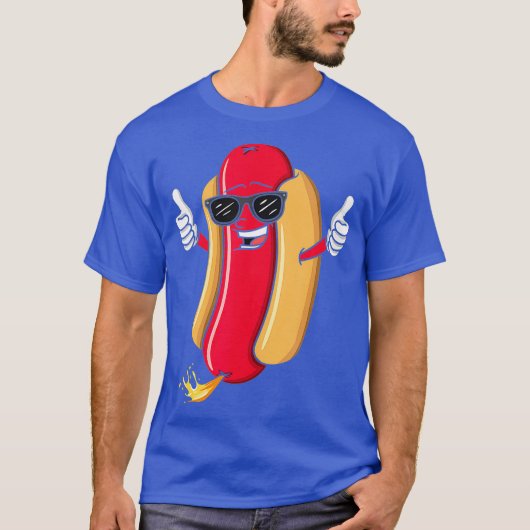 Funny Farting Hot Dog Graphic T-Shirt (Vorderseite)