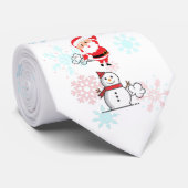 Funny Farting Santa und Snowman Krawatte (Gerollt)