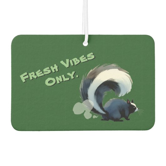 Funny Farting Skunk Cute Humor Horizontal Autolufterfrischer (Vorderseite)