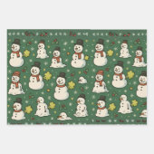 Funny Farting Snowmen Christmas Geschenkpapier Set (Vorderseite 3)