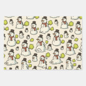 Funny Farting Snowmen Christmas Geschenkpapier Set (Vorderseite 2)