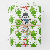 Funny Farting Snowmen Christmas Geschenkpapier Set (Beispiel)