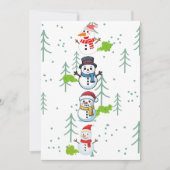 Funny Farting Snowmen Feiertagskarte (Vorderseite)