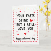 Funny Farts Stink Valentines Love Card Karte (Gelbe Blume)