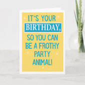 Funny Farty Sloth Birthday Karte (Vorderseite)