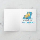 Funny Farty Sloth Birthday Karte (Innenseite)