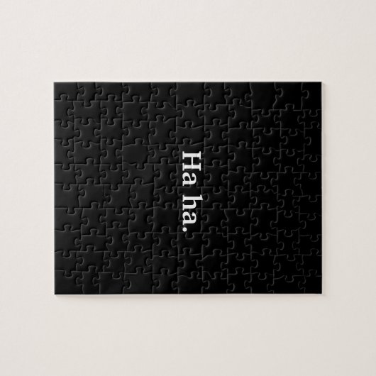 Funny Fast All Black Ha Ha Puzzle (Horizontal)