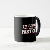 Funny Fast Cars Car Enthusiasts & Racing Verwandlungstasse (VorderseiteRechts)