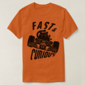 Funny Fast Curry Pilot Cat T-Shirt (Design vorne)