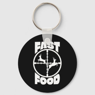 Funny Fast Food Hirsch Jagd Geschenk für Jäger Män Schlüsselanhänger