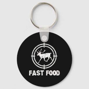 Funny Fast Food Hirsch Jagd Jäger Geschenk Schlüsselanhänger