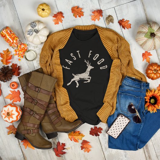 Funny Fast Food Hirsch Jagd T-Shirt