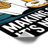 Funny Fast Food Ison Tester Gift Retro Dad Tax  Poster (Ecke)