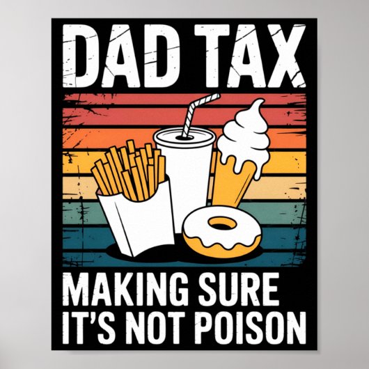 Funny Fast Food Ison Tester Gift Retro Dad Tax  Poster (Vorne)