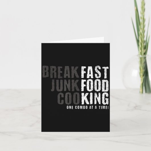 Funny Fast Food Lovers Gift For Foodie Fans And Ad Karte (Vorderseite)