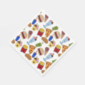 Funny Fast Food Paper Nspkins Serviette (Ecke)