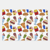 Funny Fast Food Wrapper Set Geschenkpapier Set (Vorderseite)