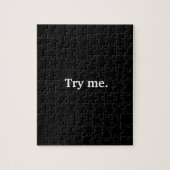 Funny Fast ganz Black Try Me Jigsaw Puzzle (Vertikal)