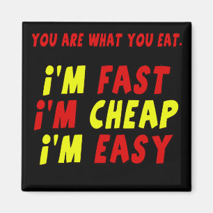 Funny Fast günstig Easy T - Shirt Geschenke Magnet