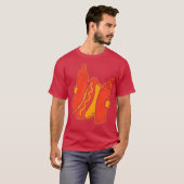 Funny Fastfood Hotdog mit Senf und Ketchup T-Shirt (Vorne ganz)