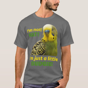 Funny Fat Budgie Green Yellow Parakeet T-Shirt