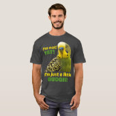 Funny Fat Budgie Green Yellow Parakeet T-Shirt (Vorne ganz)