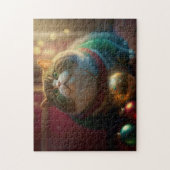 FUNNY FAT CAT CHRISTMAS JIGSAW PUZZLE (Vertikal)