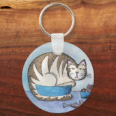 Funny Fat Cat Custom Key Chain Schlüsselanhänger (Vorderseite)