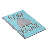 Funny Fat Cat He Reading Fun Feline Cartoon Notizblock (Rechte Seite)