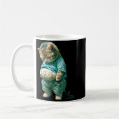 Funny Fat Cat Ia Art Design Print  Kaffeetasse (Links)