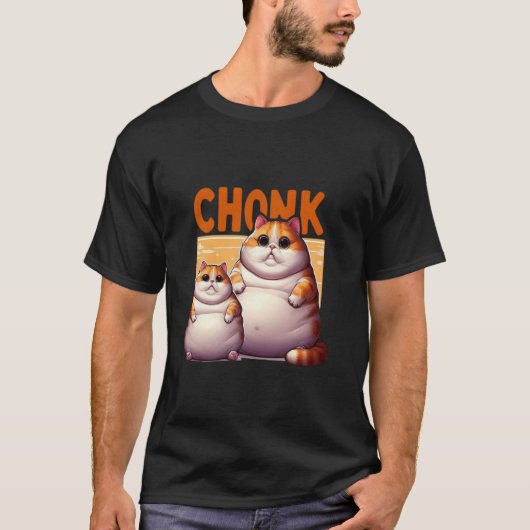 Funny Fat Cats Meme, Chonk Cat Cat lover Gift T-Shirt (Vorderseite)