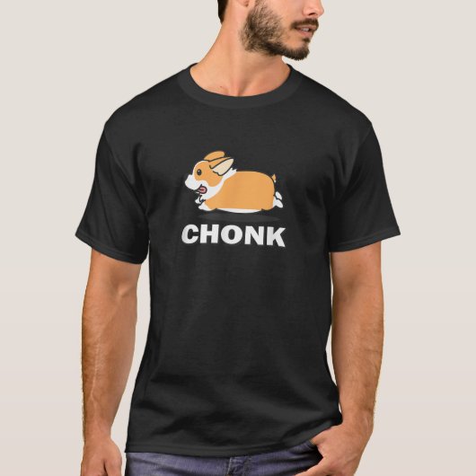 Funny Fat Chonk Pembroke Welsh Corgi Dog Lover T-Shirt (Vorderseite)