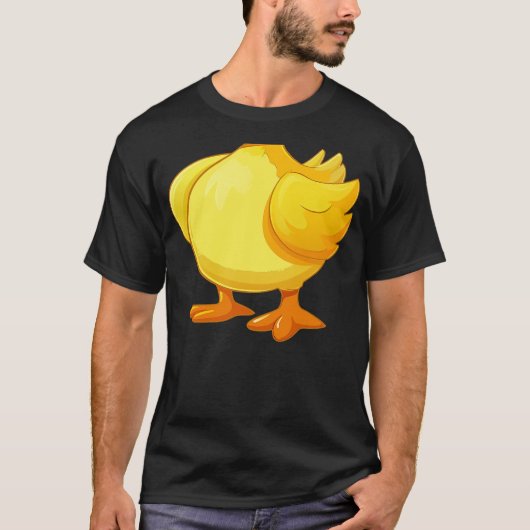 Funny fat cute yellow duck body costume, halloween T-Shirt (Vorderseite)