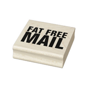FUNNY FAT FREE MAIL SNAIL MAIL Holzkunst Briefmark Gummistempel