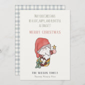 Funny Fat Happy Plentiful Weihnachtswünsche Feiertagskarte (Vorne/Hinten)