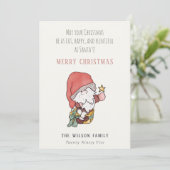 Funny Fat Happy Plentiful Weihnachtswünsche Feiertagskarte (Stehend Vorderseite)