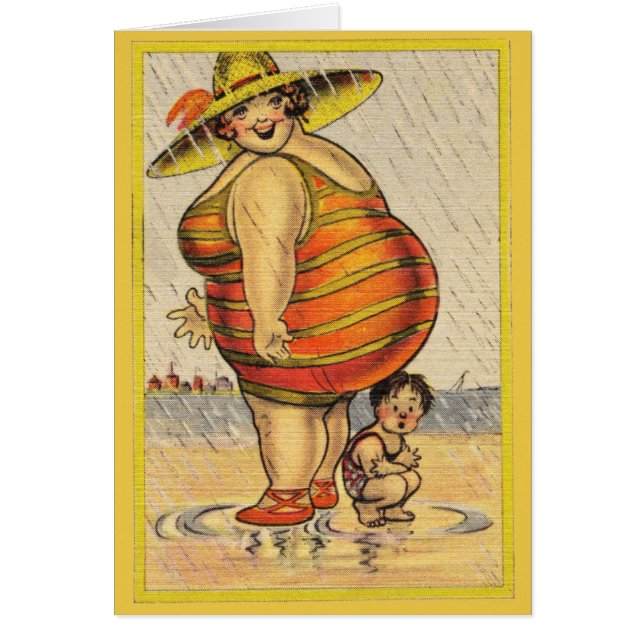 Funny Fat Lady on Beach (Vorne)