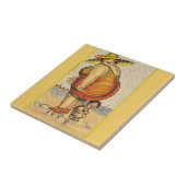 Funny Fat Lady on Beach Fliese (Seite)