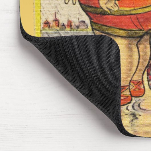 Funny Fat Lady on Beach Mousepad (Ecke)
