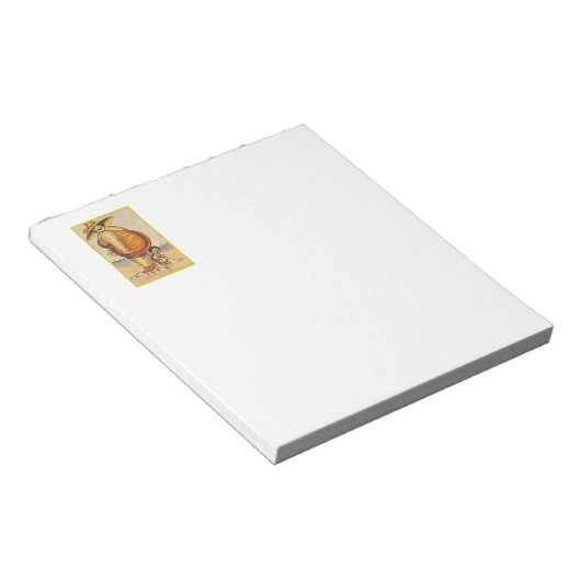 Funny Fat Lady on Beach Notizblock (angewinkelt)