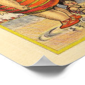 Funny Fat Lady on Beach Poster (Ecke)