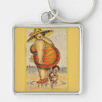 Funny Fat Lady on Beach