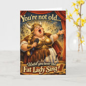 funny fat lady sings birthday wish karte (Gelbe Blume)