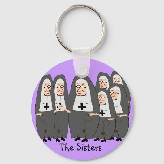 Funny "Fat Nuns" Geschenke für jeden Anlass Schlüsselanhänger (Vorderseite)