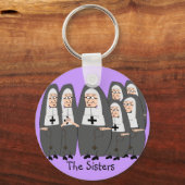 Funny "Fat Nuns" Geschenke für jeden Anlass Schlüsselanhänger (Vorderseite)