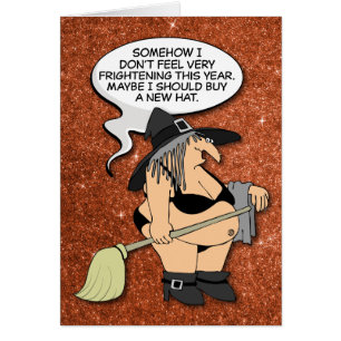 Funny Fat Old Witze in einer Bikini Halloween Card