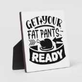 Funny Fat Pants Erntedank Display Plaque Fotoplatte (Vorderseite)