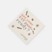 Funny Fat Pants Erntedank Friendsgiving Paper Serviette (Ecke)