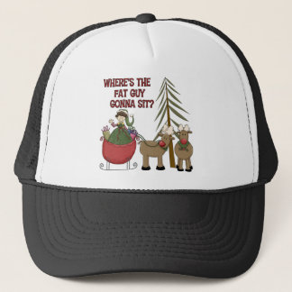 Funny Fat Typ Weihnachten Baseball Cap/Hut Truckerkappe