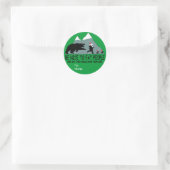 Funny fat Weihnachtsgeschenk Runder Aufkleber (Tasche)